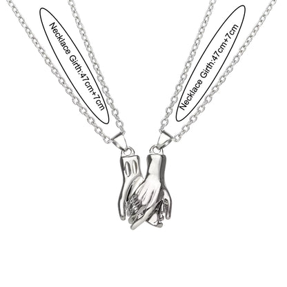 Hand-Holding Couples Necklace