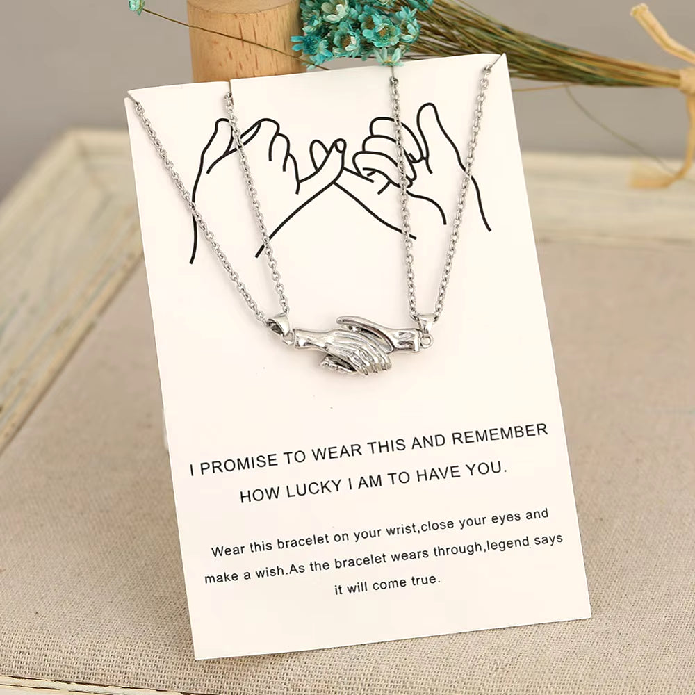 Hand-Holding Couples Necklace